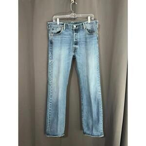Levi’s 501 Jeans Men’s W36 L32 Button Fly Blue Denim Classic Straight Fit